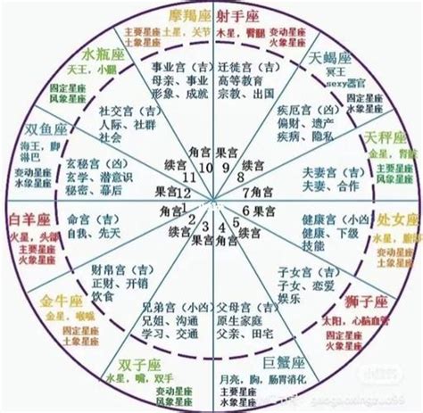 面相學12宮位,星盤十二宮位詳解對應