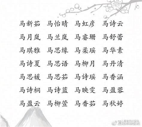 馬姓女孩名字2024年11月10日出生的